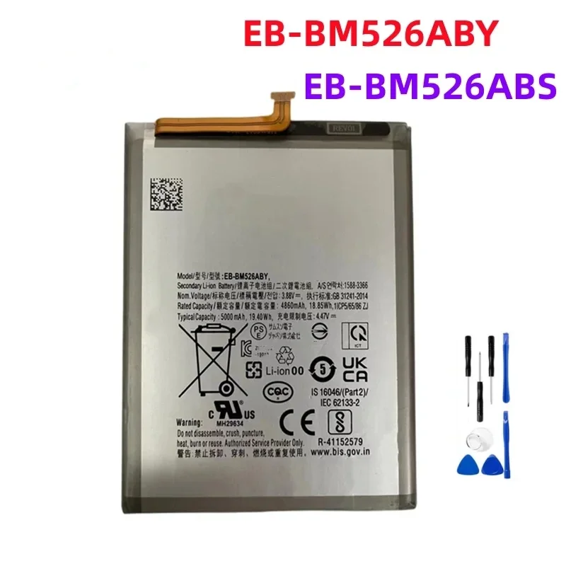 Battery EB-BM526ABY For Samsung Galaxy M56 M52 5G M23 F23 5G M53 5G A73 EB-BM526ABS M33 5G + Free Tools
Battery EB-BM526ABY For Samsung Galaxy M56 M52 5G M23 F23 5G M53 5G A73 EB-BM526ABS M33 5G + Free Tools