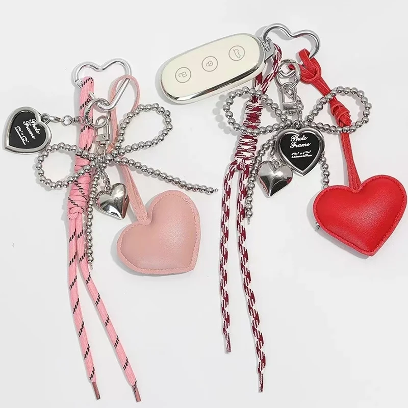 Korean New Leather Love Heart Bag Pendant Pearl Rope Bead Keychain Pendant Dice Design Decoration Car Pendant Girl Creative Gift
Korean New Leather Love Heart Bag Pendant Pearl Rope Bead Keychain Pendant Dice Design Decoration Car Pendant Girl Creative Gift