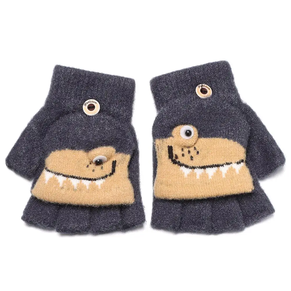 Толстые зимние вязаные перчатки с изображением динозавра на мягкой подкладке для детей от 5 до 12 лет, флип-перчатки с половиной пальца, трансформируемые перчатки, перчатки 
Толстые зимние вязаные перчатки с изображением динозавра на мягкой подкладке для детей от 5 до 12 лет, флип-перчатки с половиной пальца, трансформируемые перчатки, перчатки