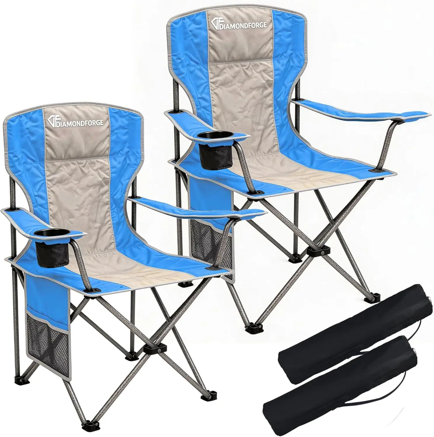 High Back Camping Chair for Adult, Portable Folding Chair with Cup Holder & Side Pocket, 300LBS Capacity
High Back Camping Chair for Adult, Portable Folding Chair with Cup Holder & Side Pocket, 300LBS Capacity