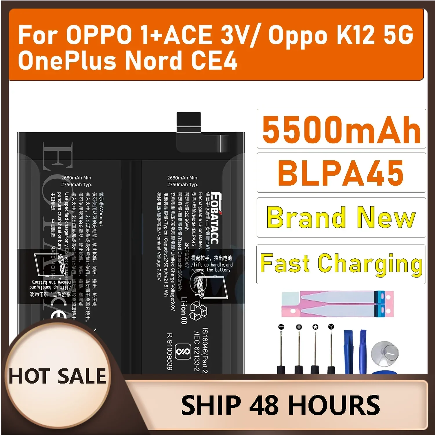 2025 лет EOBATACC Новый 100% оригинальный аккумулятор blpA45 для Samsung 1 +ACE3V/1 + NORD CE 4 K12 аккумуляторы + бесплатные инструменты
2025 лет EOBATACC Новый 100% оригинальный аккумулятор blpA45 для Samsung 1 +ACE3V/1 + NORD CE 4 K12 аккумуляторы + бесплатные инструменты