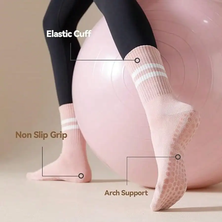 1/3/5/10 Pairs Random Women's All-Season Yoga Sports Socks, Non-Slip Long Socks With Grip, Women's Yoga Non-Slip Long Socks Suitable For Pure Ballet, Dance Exercise
1/3/5/10 Pairs Random Women's All-Season Yoga Sports Socks, Non-Slip Long Socks With Grip, Women's Yoga Non-Slip Long Socks Suitable For Pure Ballet, Dance Exercise
