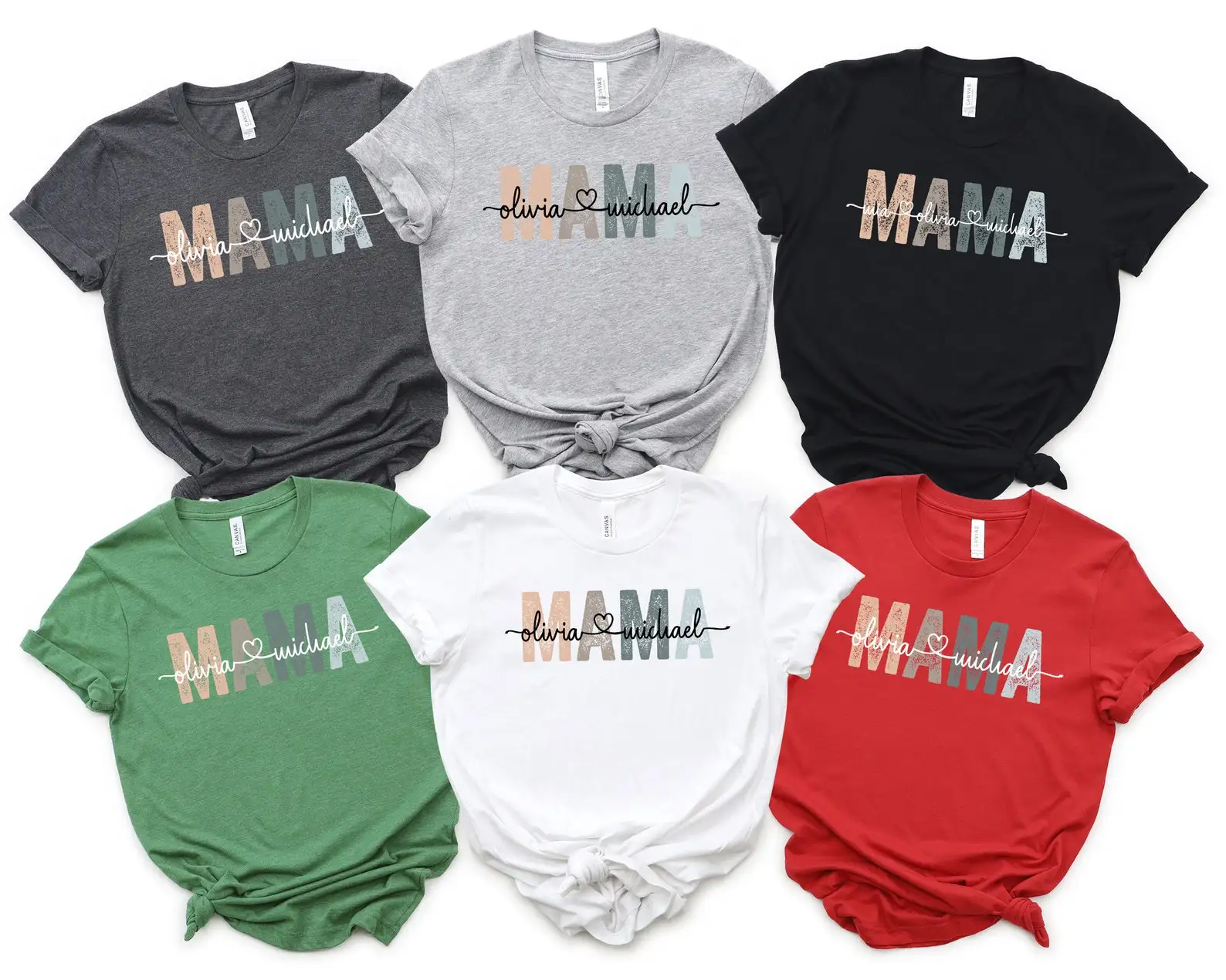 Personalized Mom T-shirt With Children Names Tee Mother Day Gift Women Custom Short Sleeve Cotton Tee With Mama Letter Shirts
Personalized Mom T-shirt With Children Names Tee Mother Day Gift Women Custom Short Sleeve Cotton Tee With Mama Letter Shirts