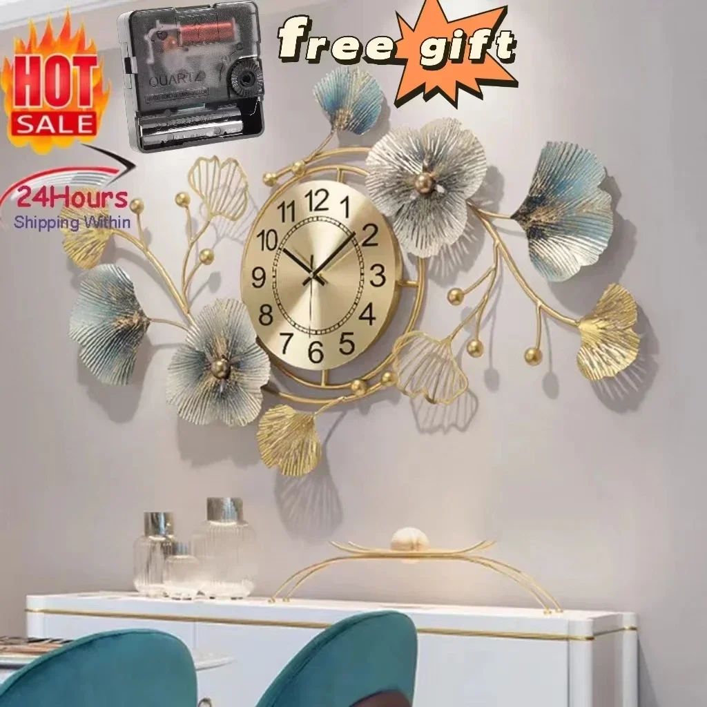 Creative Luxury Wall Clock Living Room Dining Room Sofa Background Home Wall Decoration Gold Iron Wall Hanging Large Fast Ship
Creative Luxury Wall Clock Living Room Dining Room Sofa Background Home Wall Decoration Gold Iron Wall Hanging Large Fast Ship