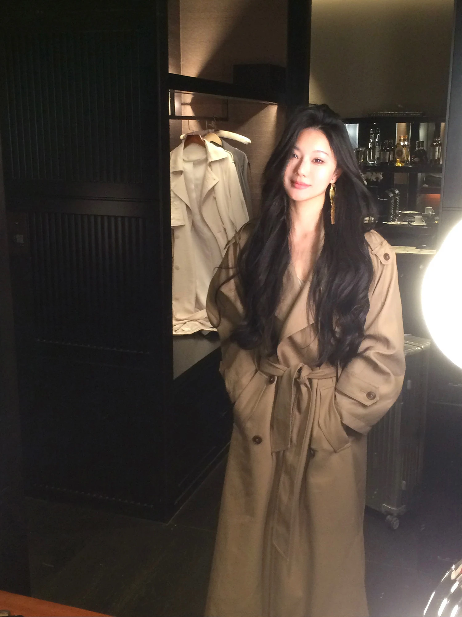 Ele Long Waist-Cinching Double-Breasted Coat with Stand Collar And Belt for Women Commute Sle Polyester Viscose Blend
Ele Long Waist-Cinching Double-Breasted Coat with Stand Collar And Belt for Women Commute Sle Polyester Viscose Blend