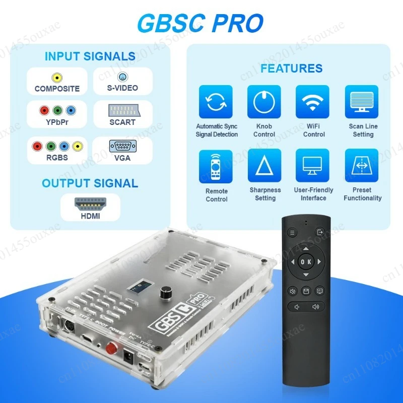 GBSC RGBS Signal Converter Composite Video Adapter Retro Game Console Support HDMI VGA Output
GBSC RGBS Signal Converter Composite Video Adapter Retro Game Console Support HDMI VGA Output