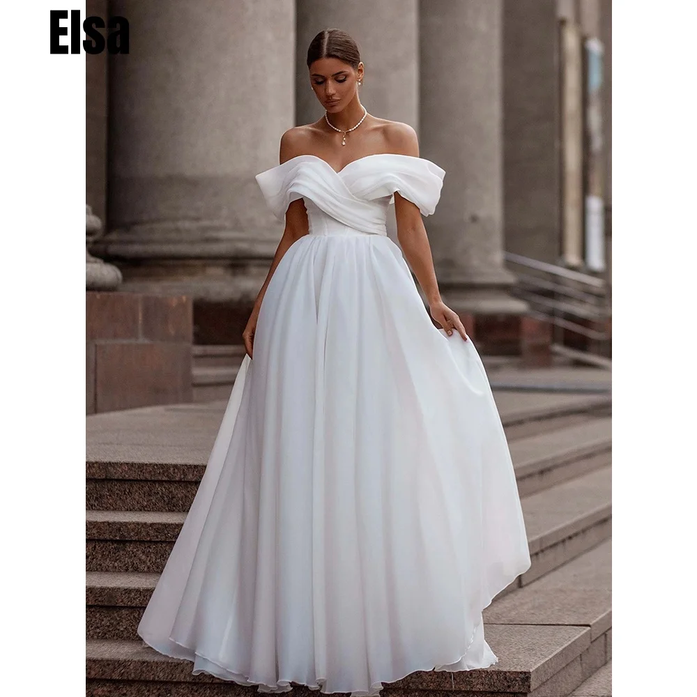 Organza Elegant Wedding Dresses For Women Off-Shoulder Sexy Bridal Gowns With Train Long Bride Dress vestido de novia Customized
Organza Elegant Wedding Dresses For Women Off-Shoulder Sexy Bridal Gowns With Train Long Bride Dress vestido de novia Customized