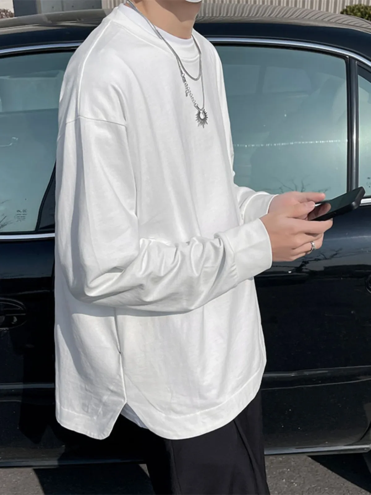 Spring Autumn New Long Sleeve T-shirt Men Tops Korean Harajuku Solid Oversized T Shirt Men Clothing Y2k Streetwear
Spring Autumn New Long Sleeve T-shirt Men Tops Korean Harajuku Solid Oversized T Shirt Men Clothing Y2k Streetwear