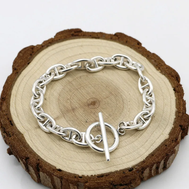 Korean version trendsetter casual versatile simple 925 sterling silver O-ring bracelet Female Punk Sunshine Male Trendy Personal
Korean version trendsetter casual versatile simple 925 sterling silver O-ring bracelet Female Punk Sunshine Male Trendy Personal