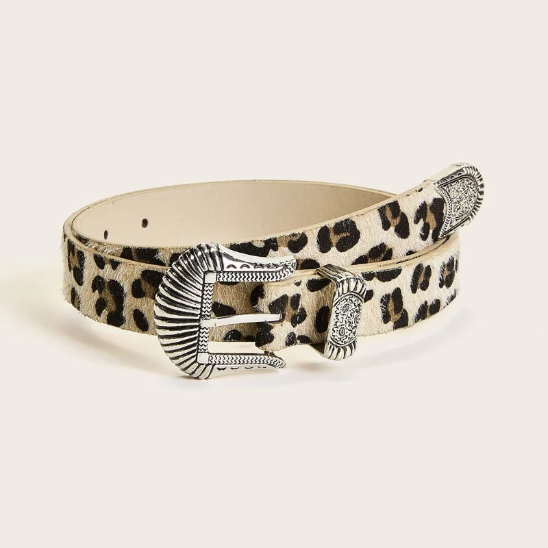 New Carving Set Horse Hair Leopard Pattern Imitation Fashion Versatile Western Buckle Belt Cross border Women's Belt
New Carving Set Horse Hair Leopard Pattern Imitation Fashion Versatile Western Buckle Belt Cross border Women's Belt