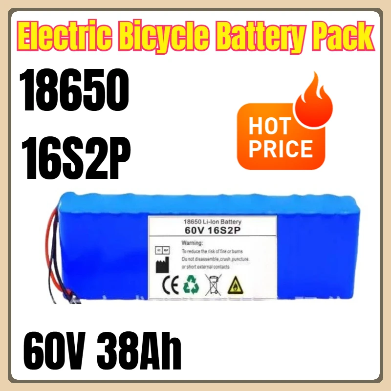 Аккумулятор для электрического велосипеда 60 В 38 Ач 18650 16S2P
Аккумулятор для электрического велосипеда 60 В 38 Ач 18650 16S2P