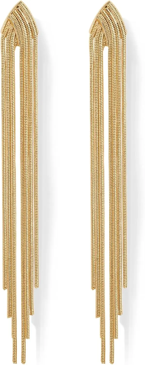 Elegant Long Tassel Drop Earrings for Women - Rhinestone Chain Chandelier Design with 925 Silver Posts
Elegant Long Tassel Drop Earrings for Women - Rhinestone Chain Chandelier Design with 925 Silver Posts