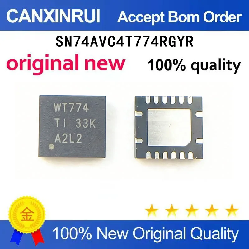 (5-100 pieces)Brand new original SN74AVC4T774RGYR WT774 QFN16
(5-100 pieces)Brand new original SN74AVC4T774RGYR WT774 QFN16