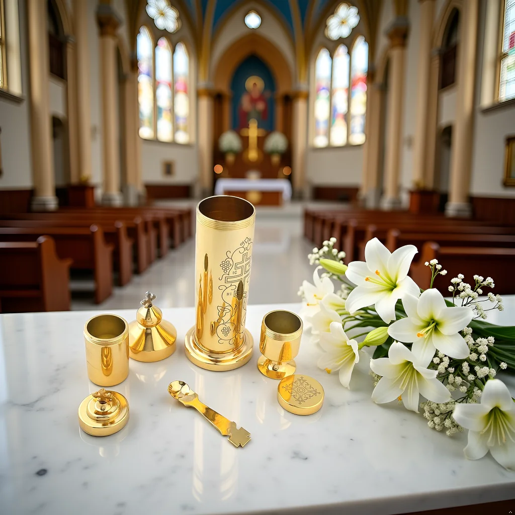 HTISOK Orthodox Portable Holy Water Set, Storing and Distributing Holy Water, Church Supplies, Cross Design, Blessing Ceremony
HTISOK Orthodox Portable Holy Water Set, Storing and Distributing Holy Water, Church Supplies, Cross Design, Blessing Ceremony