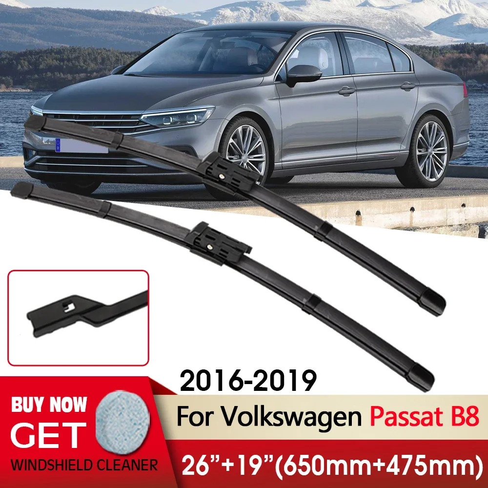 Car Wiper Front Wiper Blade 26"+19" For Volkswagen Passat B8 2016 2017 2018 2019 Front Windscreen Wipers Auto Accessories
Car Wiper Front Wiper Blade 26"+19" For Volkswagen Passat B8 2016 2017 2018 2019 Front Windscreen Wipers Auto Accessories