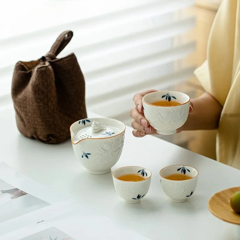Pure Hand-painted Butterfly Orchid Tea Set Kit Zen 1 Pot 3 Cups Household Tea Brewing Kettle Cups Outdoor Picnic Tote Bag Craft
Pure Hand-painted Butterfly Orchid Tea Set Kit Zen 1 Pot 3 Cups Household Tea Brewing Kettle Cups Outdoor Picnic Tote Bag Craft