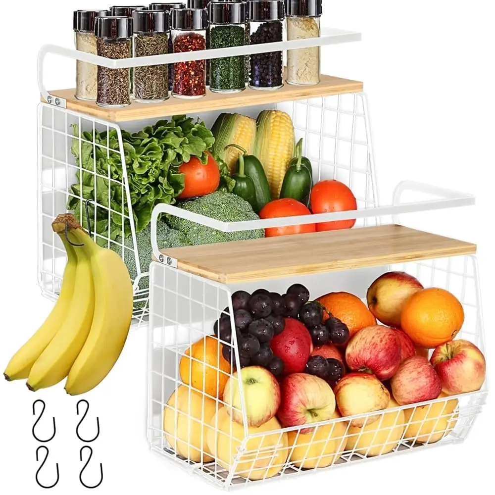 Magnetic Shelf For Fridge With Wood Lid, Fruit Potato And Onion Storage Bins, Pantry Organizers & Storage, Large Container
Magnetic Shelf For Fridge With Wood Lid, Fruit Potato And Onion Storage Bins, Pantry Organizers & Storage, Large Container