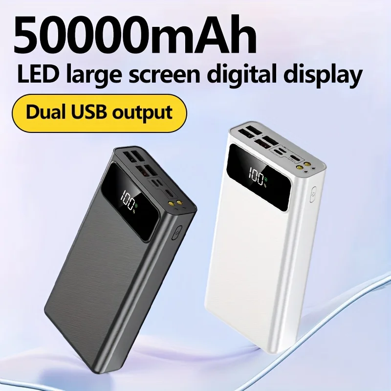 50000mAh Super Large Capacity,LED Flashlight and Emergency Power Reserve 22.5W Fast Charging Outdoor Suitable for IPhone,Android
50000mAh Super Large Capacity,LED Flashlight and Emergency Power Reserve 22.5W Fast Charging Outdoor Suitable for IPhone,Android