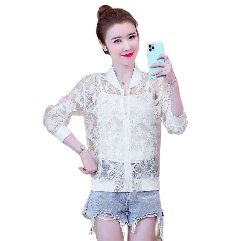 Summer Long Sleeve Women's Sun Protection Shirt 2022 New Breathable Thin Loose Wild Elegant Short Female Sun Protection Jacket
Summer Long Sleeve Women's Sun Protection Shirt 2022 New Breathable Thin Loose Wild Elegant Short Female Sun Protection Jacket