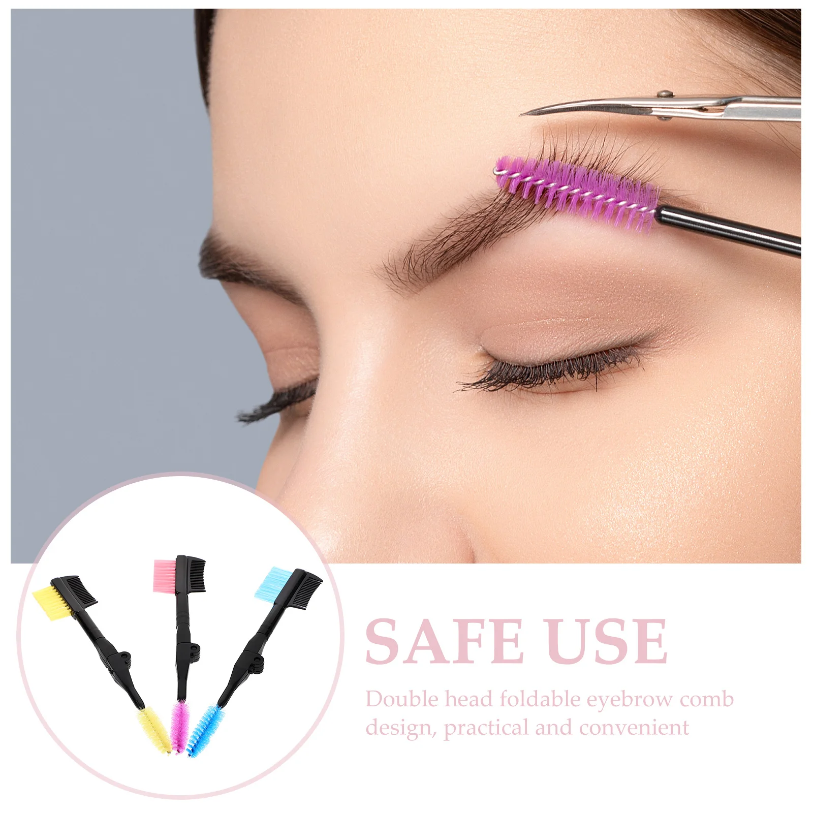 3Pcs Foldable Eyebrow Brush Comb Set Double Head Eyelash Curl Comb Portable Eyebrow Grooming Tool for Gentle Edges
3Pcs Foldable Eyebrow Brush Comb Set Double Head Eyelash Curl Comb Portable Eyebrow Grooming Tool for Gentle Edges
