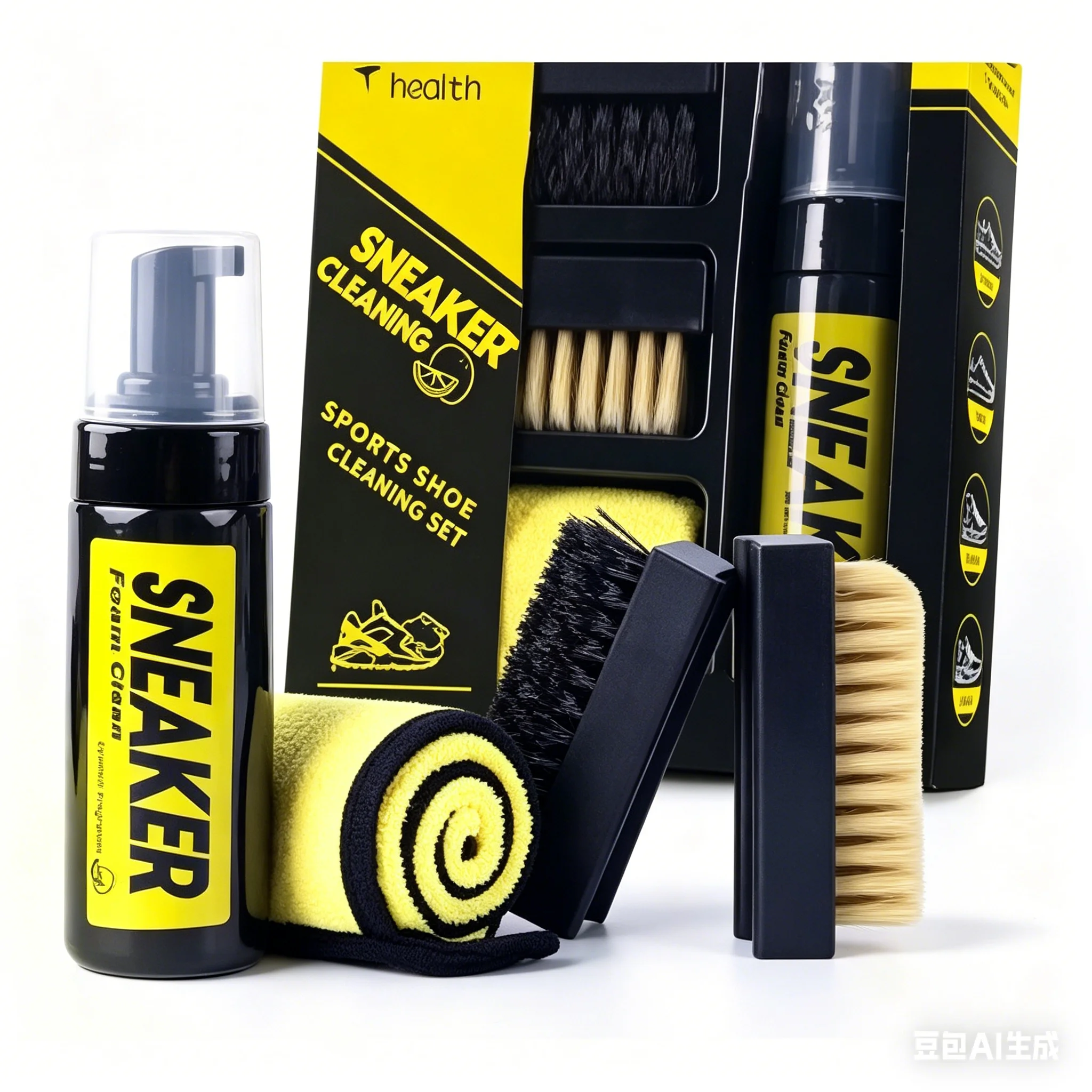 150ml Sneaker Foam Cleaner Kit with Brushes & Cloth, No-Water Cleaning for White Shoes, Sneakers & Boots
150ml Sneaker Foam Cleaner Kit with Brushes & Cloth, No-Water Cleaning for White Shoes, Sneakers & Boots