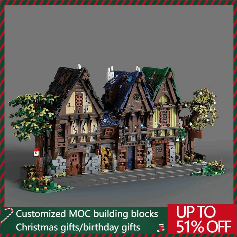 5156 PCS MOC Medieval Architecture Market Street Modular Creative Street Scene Sssembly Building Blocks Diy Toys Holiday Gifs
5156 PCS MOC Medieval Architecture Market Street Modular Creative Street Scene Sssembly Building Blocks Diy Toys Holiday Gifs