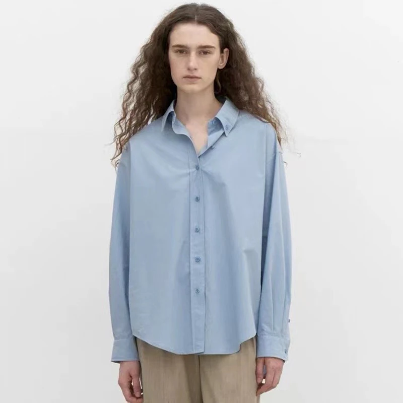 Корейская свободная рубашка с длинным рукавом для весны и лета, приталенная, с воротником-стойкой, солнцезащитная, женская, для повседневной носки, на пуговицах
Корейская свободная рубашка с длинным рукавом для весны и лета, приталенная, с воротником-стойкой, солнцезащитная, женская, для повседневной носки, на пуговицах