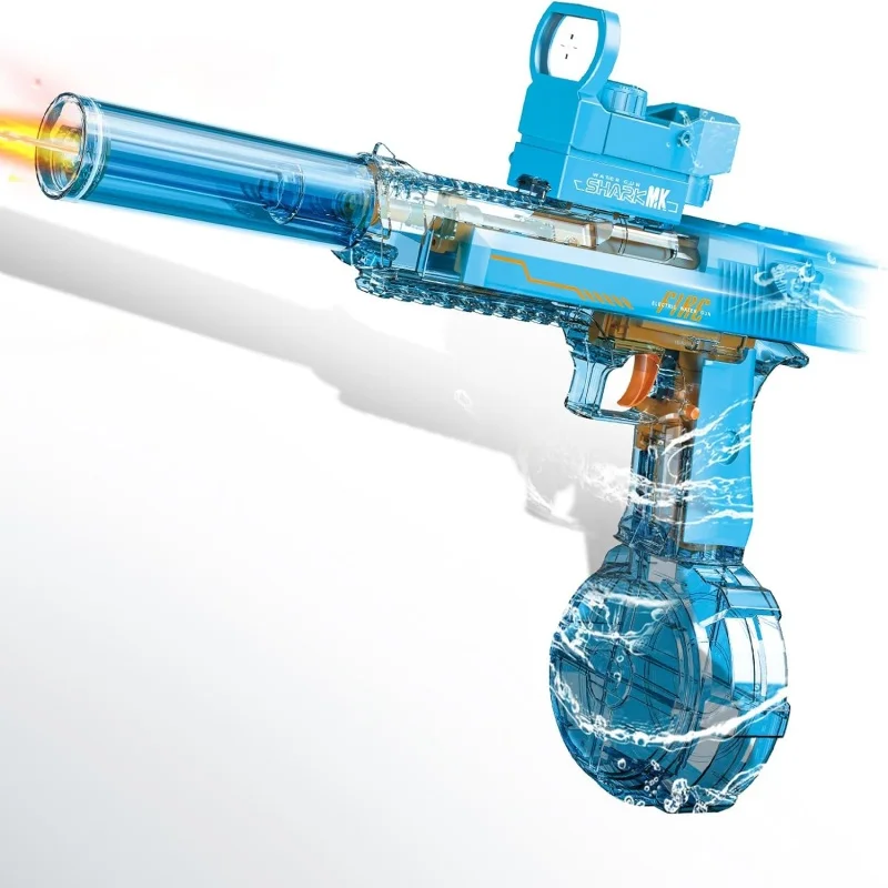 Electric Water Gun for Adults Kids, Transparent Automatic Squirt Watergun with Manual Function Led Lights, Summer Outdoor Water Pistol Pool Beach Party Toys for Boys Girls
Electric Water Gun for Adults Kids, Transparent Automatic Squirt Watergun with Manual Function Led Lights, Summer Outdoor Water Pistol Pool Beach Party Toys for Boys Girls