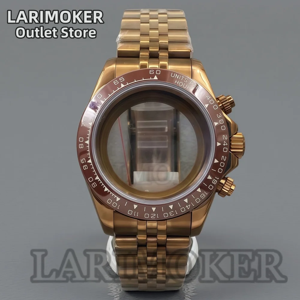 LARIMOKER 39mm Retro Men's Watch Case Sapphire Glass Ceramic Bezel Stainless Steel Strap Suitable For VK63 VK64 Quartz Movement
LARIMOKER 39mm Retro Men's Watch Case Sapphire Glass Ceramic Bezel Stainless Steel Strap Suitable For VK63 VK64 Quartz Movement