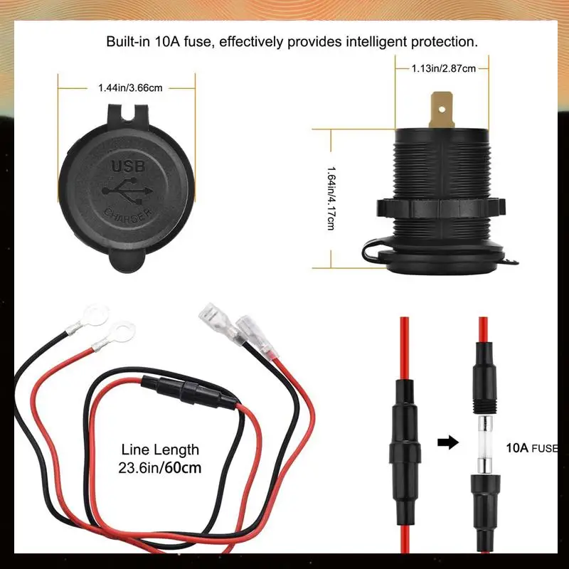 3X 12V USB Outlet,Dual QC 3.0 USB Car Charger With Switch, 36W USB Waterproof Power Outlet Charger(With 1.1Inch Puncher)-Y05A
3X 12V USB Outlet,Dual QC 3.0 USB Car Charger With Switch, 36W USB Waterproof Power Outlet Charger(With 1.1Inch Puncher)-Y05A