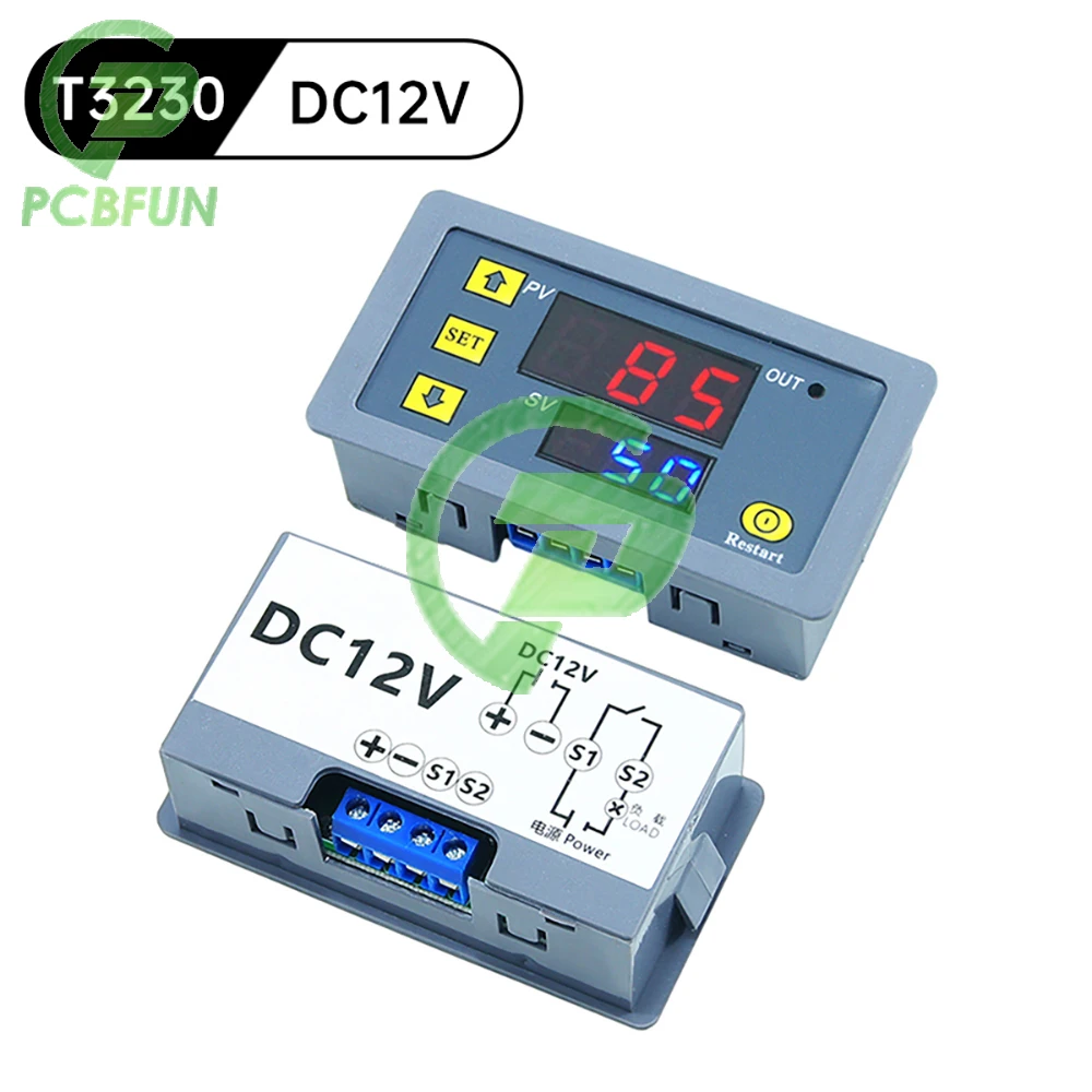 T3230 Cycle Timing Delay Relay Module DC12V/24V AC110-220V Power Supply Delay Timer for Electrical Control
T3230 Cycle Timing Delay Relay Module DC12V/24V AC110-220V Power Supply Delay Timer for Electrical Control