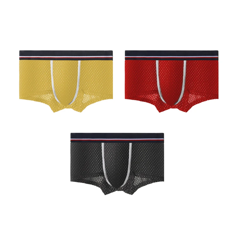 5PCS Men's ice silk underpants, mesh boxer briefs. Men's summer-thin and breathable boxer shorts with a U-shaped bulge.
5PCS Men's ice silk underpants, mesh boxer briefs. Men's summer-thin and breathable boxer shorts with a U-shaped bulge.