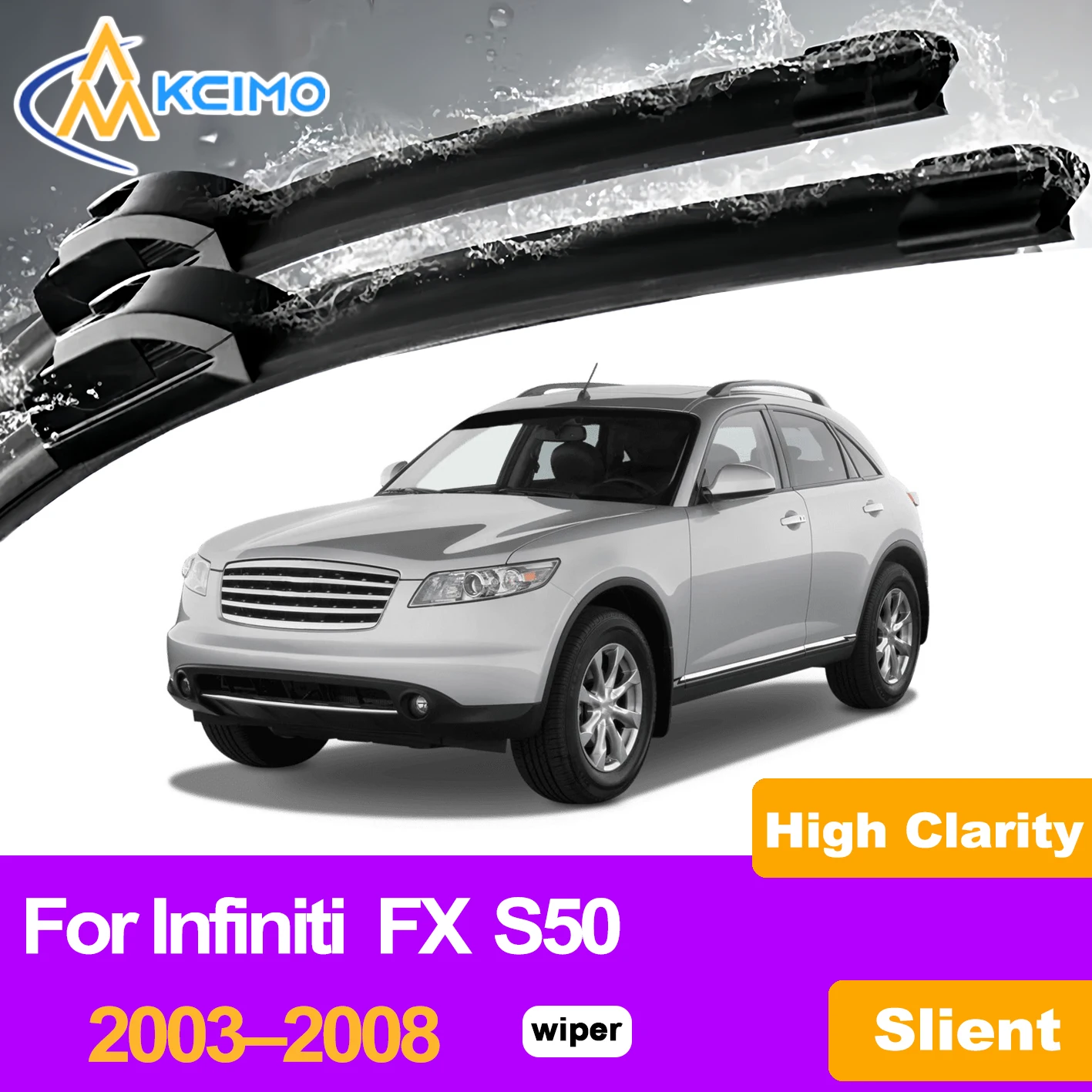 KCIMO 2PCS Front Windshield Wiper Blades For Infiniti FX S50 2003–2008, Quality Natural Rubber Quiet All Season Auto Parts
KCIMO 2PCS Front Windshield Wiper Blades For Infiniti FX S50 2003–2008, Quality Natural Rubber Quiet All Season Auto Parts