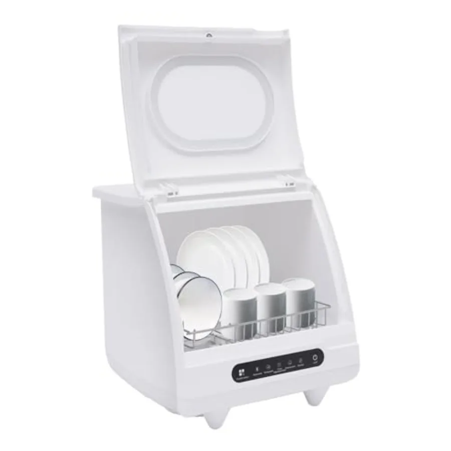 Compact 110V 1200W Portable Countertop Dishwasher with 5 Washing Programs 5L Water Tank 360 Rotating Spray Arm Fits Up to 16x18
Compact 110V 1200W Portable Countertop Dishwasher with 5 Washing Programs 5L Water Tank 360 Rotating Spray Arm Fits Up to 16x18