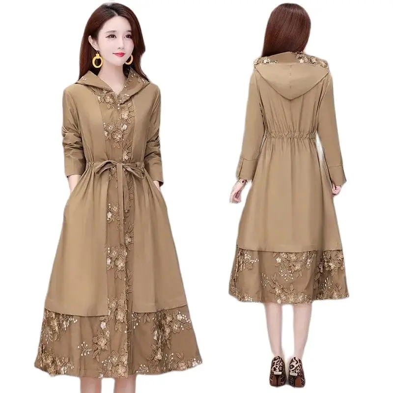 Popular Windbreaker Women's Mid-Length Korean Version Spring 2023 New Loose Fashion Temperament All-match Coat Trend
Popular Windbreaker Women's Mid-Length Korean Version Spring 2023 New Loose Fashion Temperament All-match Coat Trend