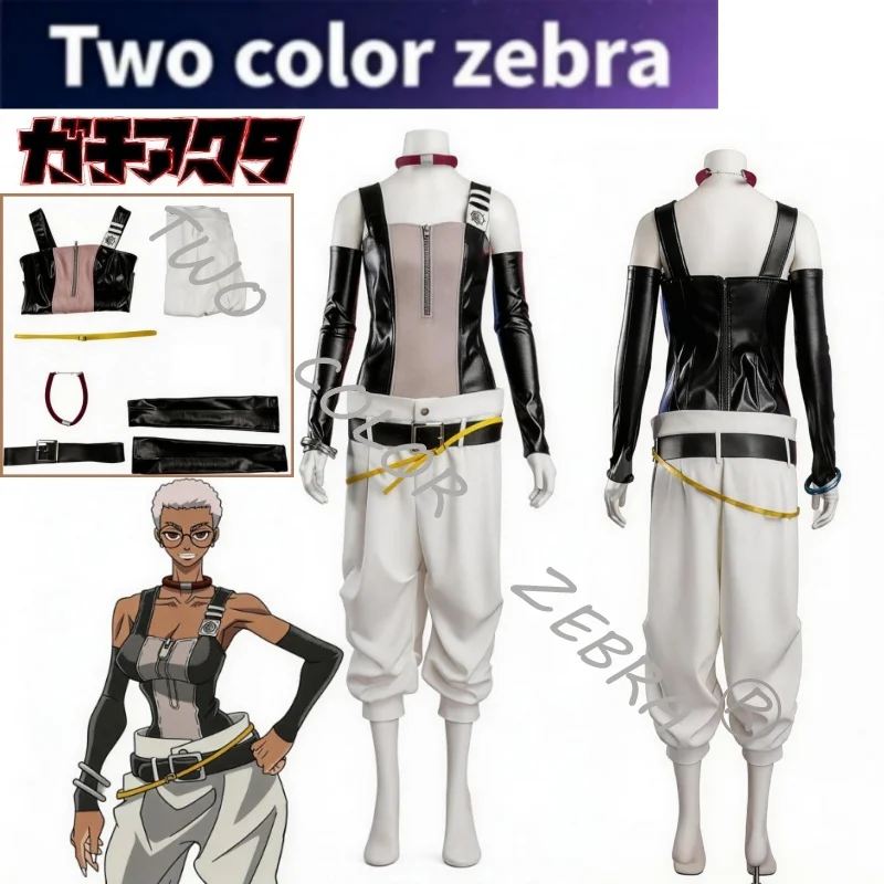 Anime Gachiakuta Semiu Grier Cosplay Costume Black & White Urban Streetwear Outfit Leather Arm Sleeves Wig Set Roleplay Suit
Anime Gachiakuta Semiu Grier Cosplay Costume Black & White Urban Streetwear Outfit Leather Arm Sleeves Wig Set Roleplay Suit