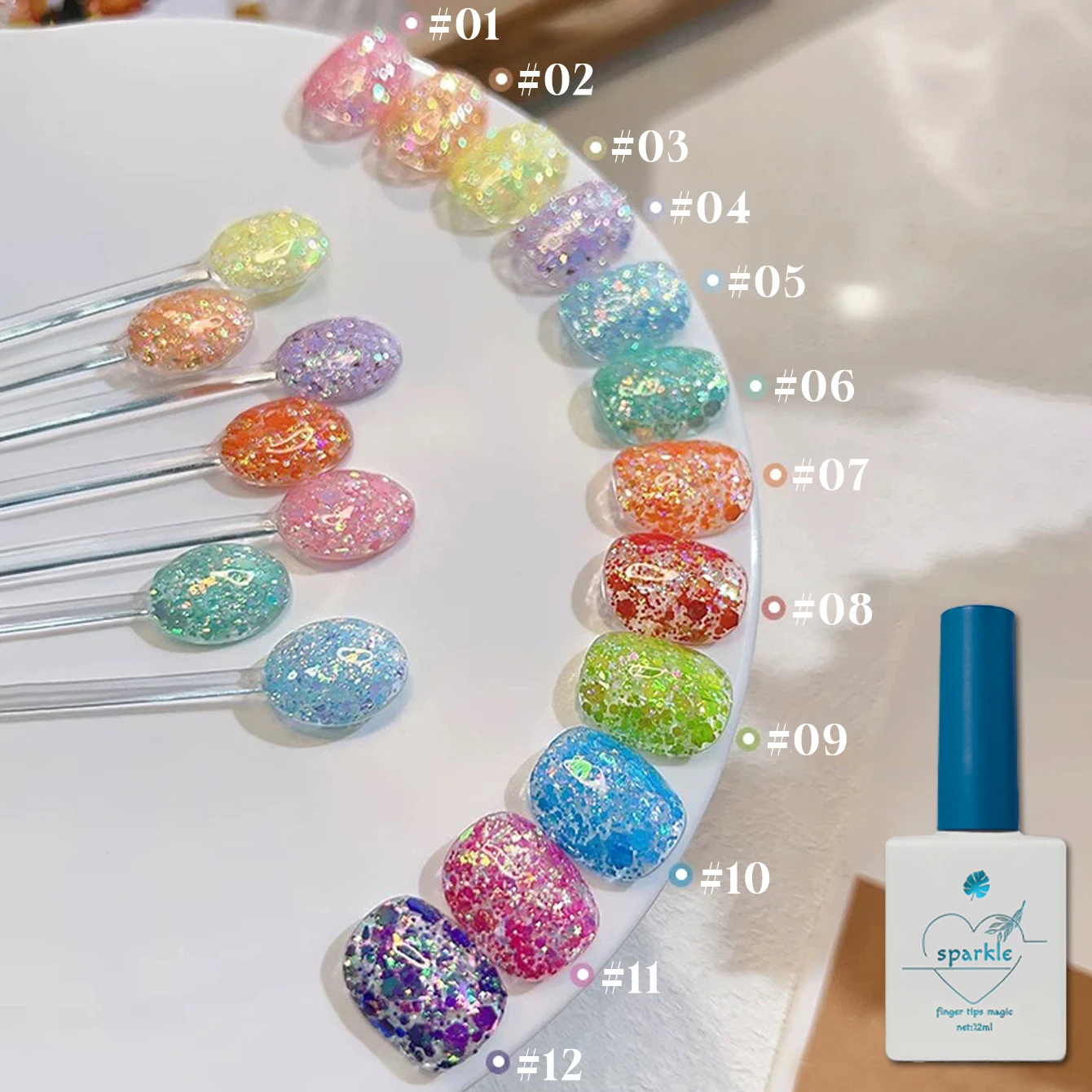 1-12PCS Eden Sparkling Glitter Gel Nail Polish 2025 Popular Gentle Cute Dazzling White Glitter Nail Gel Nail Art Supplies
1-12PCS Eden Sparkling Glitter Gel Nail Polish 2025 Popular Gentle Cute Dazzling White Glitter Nail Gel Nail Art Supplies