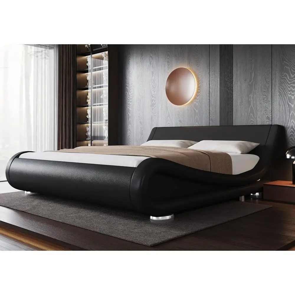 Ergonomic Adjustable Queen Bed with Low Profile Upholstered Sleigh Design - Easy Assembly, No Box Spring Needed, Black
Ergonomic Adjustable Queen Bed with Low Profile Upholstered Sleigh Design - Easy Assembly, No Box Spring Needed, Black