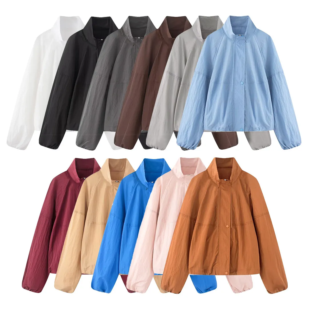 SuperAen Women's European and American-style Fashion Loose Long-sleeved Pleated Nylon Coats
SuperAen Women's European and American-style Fashion Loose Long-sleeved Pleated Nylon Coats