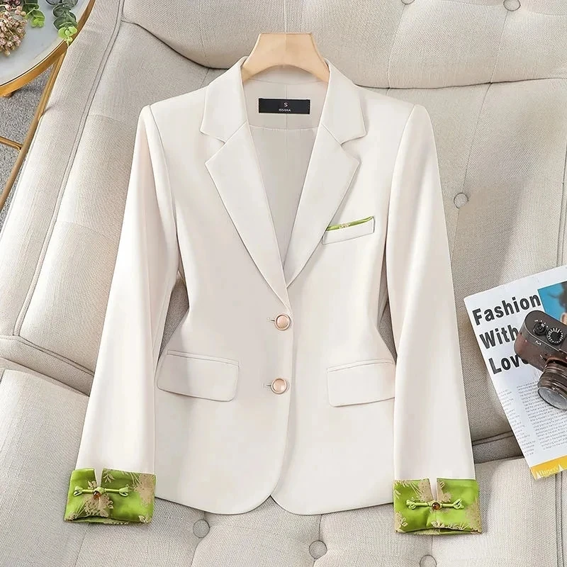 Chinese Style Button Up Suit Jacket Women 2024 NEW Fashion Suit Tops Spring Autumn Casual Versatile Suit Coat Casaco Feminino
Chinese Style Button Up Suit Jacket Women 2024 NEW Fashion Suit Tops Spring Autumn Casual Versatile Suit Coat Casaco Feminino