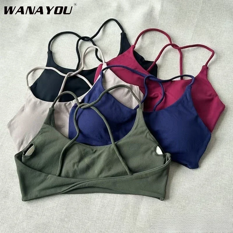 WANAYOU женский сексуальный бюстгальтер для йоги с витым подолом на спине, спортивный топ на тонких бретелях, тренажерный зал, фитнес, бег, упражнения, облегающий бюстгальтер
WANAYOU женский сексуальный бюстгальтер для йоги с витым подолом на спине, спортивный топ на тонких бретелях, тренажерный зал, фитнес, бег, упражнения, облегающий бюстгальтер