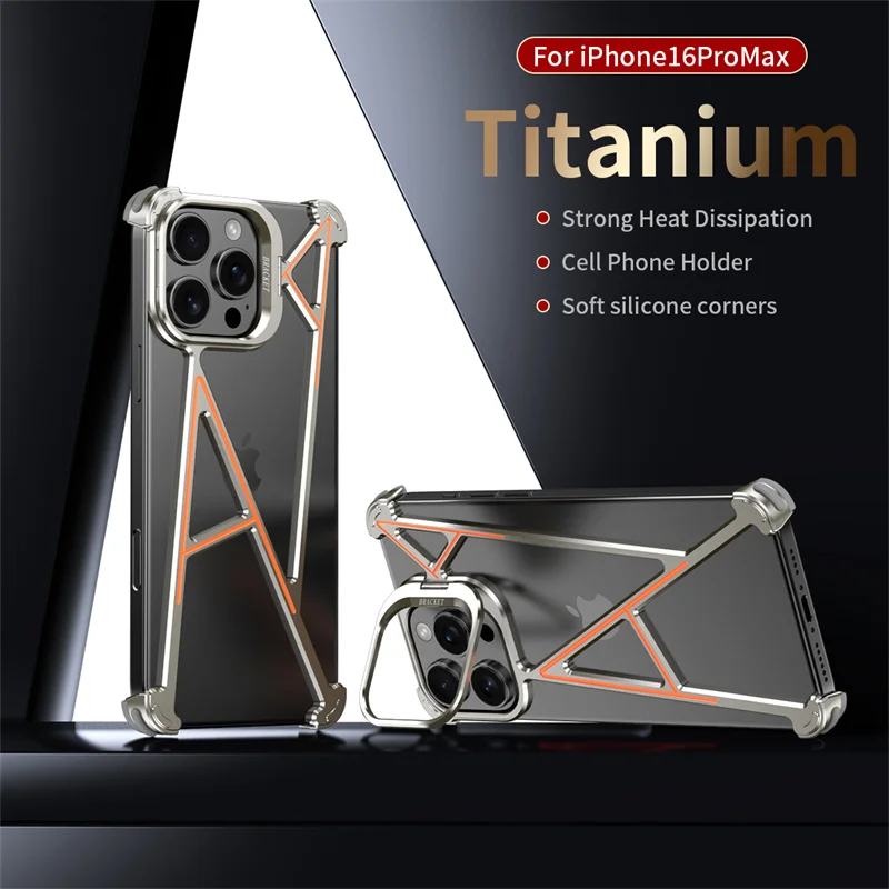 Fashion A type Metal Lens Kickstand Cooling Phone Case For iPhone14 15 16 Pro Max Shockproof Cell Bumper Frameless Protect Cover
Fashion A type Metal Lens Kickstand Cooling Phone Case For iPhone14 15 16 Pro Max Shockproof Cell Bumper Frameless Protect Cover