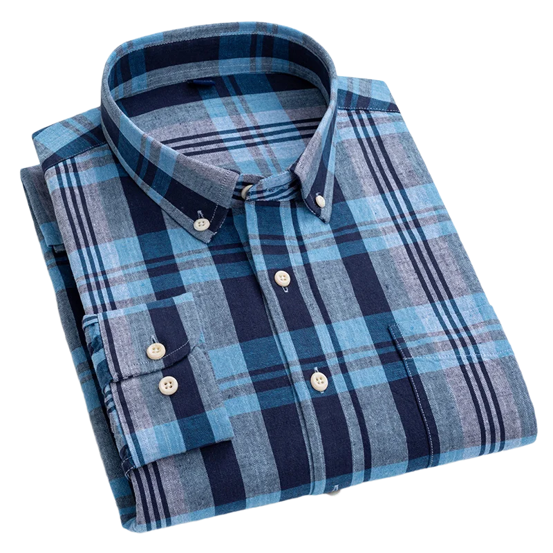 Men's Casual Plaid Striped Linen Cotton Shirt Single Pocket Button-down Comfortable Soft Long Sleeve Standard-fit Checked Shirts
Men's Casual Plaid Striped Linen Cotton Shirt Single Pocket Button-down Comfortable Soft Long Sleeve Standard-fit Checked Shirts