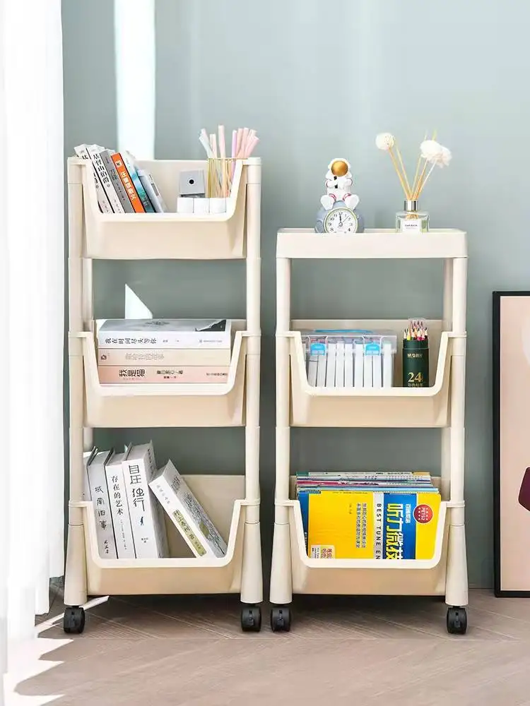 Bookshelf Mobile Shelf Bathroom Removable Trolley desktop book Storage Rack Plastic Storage artifact Household Accessories
Bookshelf Mobile Shelf Bathroom Removable Trolley desktop book Storage Rack Plastic Storage artifact Household Accessories