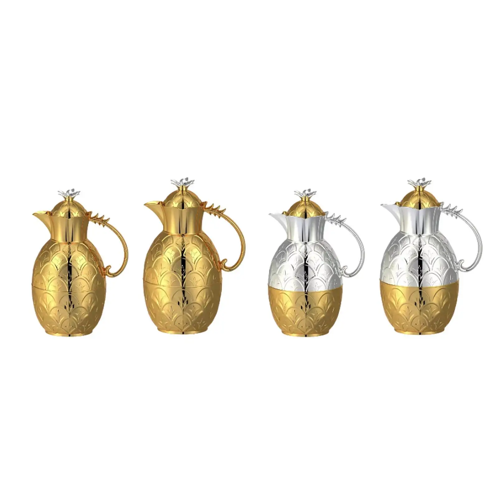 Arabic Pineapple Shaped Coffee Carafes 0.6L 1.0L Saudi Household Tea Kettles for Buffet Home Party Restaurant Family Gatherings
Arabic Pineapple Shaped Coffee Carafes 0.6L 1.0L Saudi Household Tea Kettles for Buffet Home Party Restaurant Family Gatherings