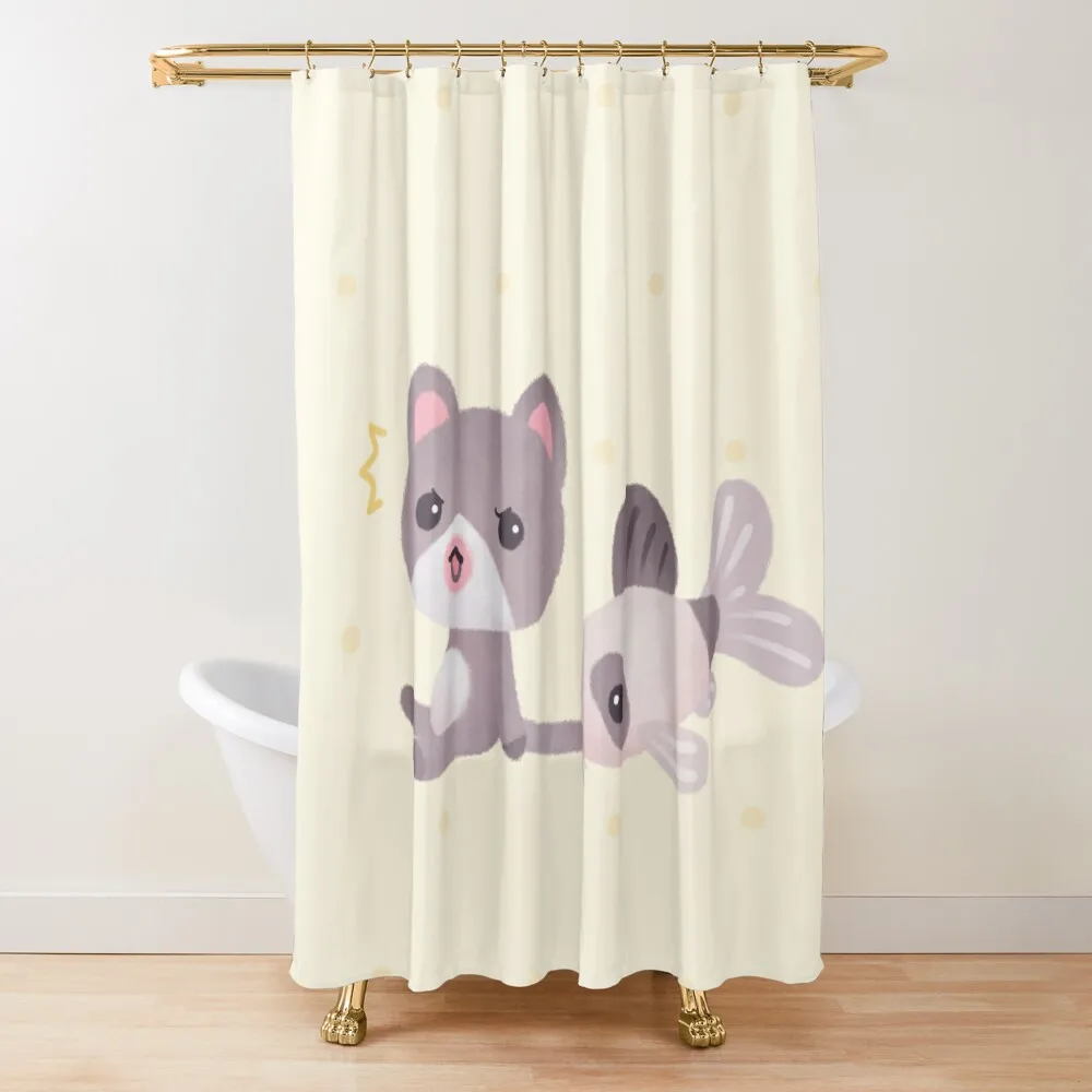 Cat and catfish Shower Curtain Anime Shower Waterproof Bath And Anti-Mold Curtain
Cat and catfish Shower Curtain Anime Shower Waterproof Bath And Anti-Mold Curtain