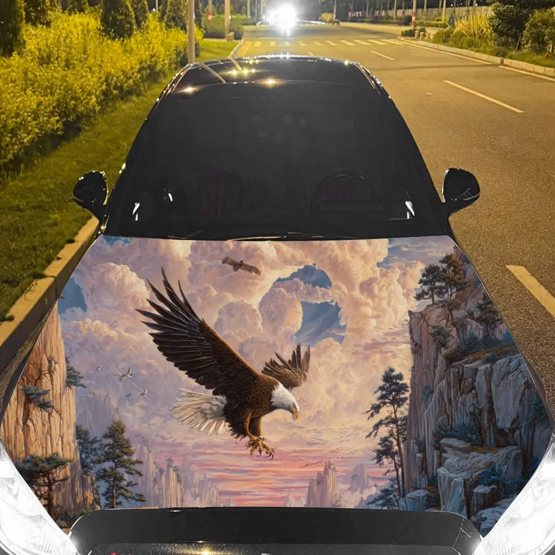 Dashing Eagle Over Mountain Car Hood Stickers - Self-Adhesive, Waterproof and Durable Vinyl Wrap, Decorate And Protect Your Car,
Dashing Eagle Over Mountain Car Hood Stickers - Self-Adhesive, Waterproof and Durable Vinyl Wrap, Decorate And Protect Your Car,