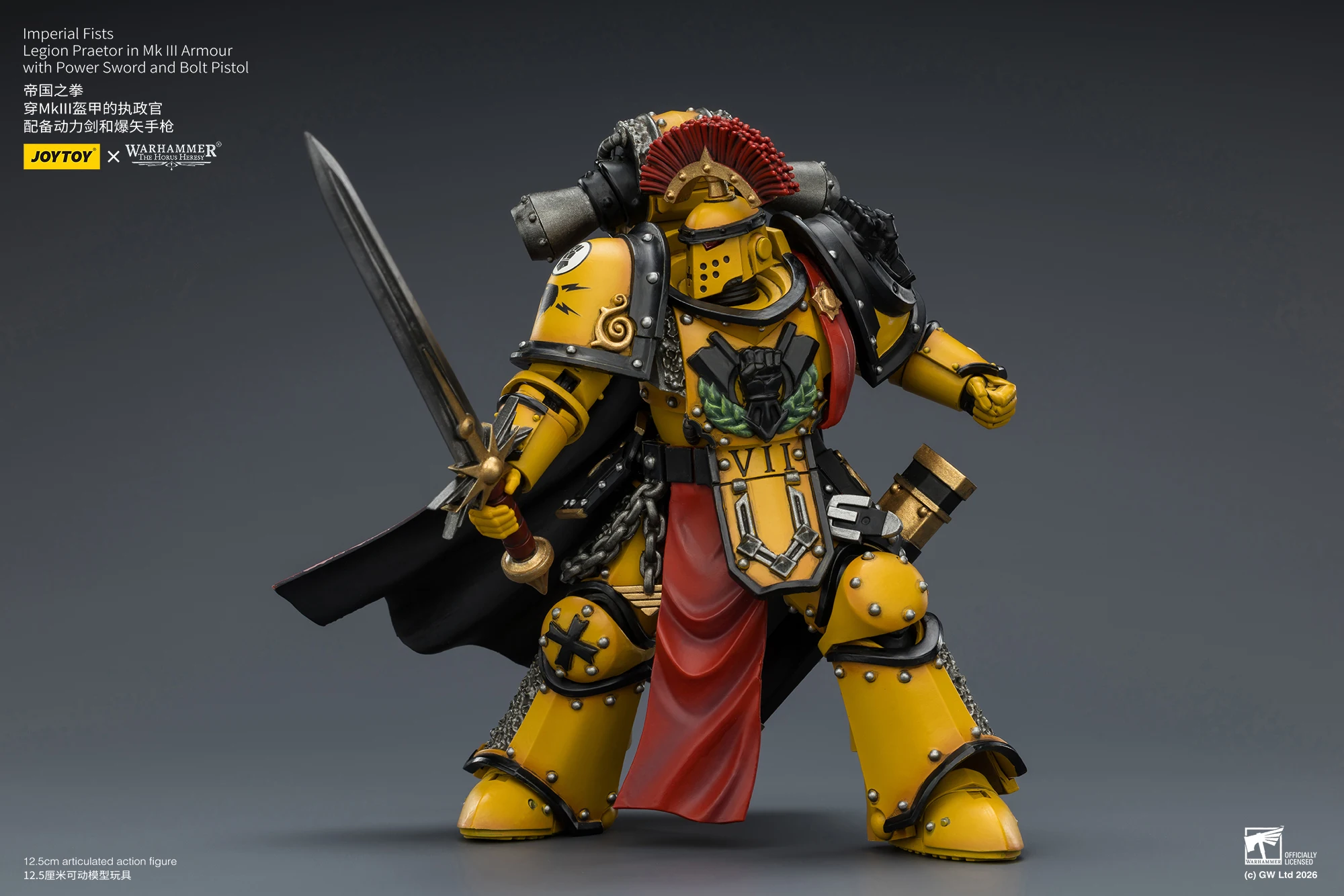 【MT】JOYTOY Warhammer The Horus Heresy Imperial Fists Legion Praetor in Mk III Armor with Power Sword Action Figure 1/18 Scale
【MT】JOYTOY Warhammer The Horus Heresy Imperial Fists Legion Praetor in Mk III Armor with Power Sword Action Figure 1/18 Scale