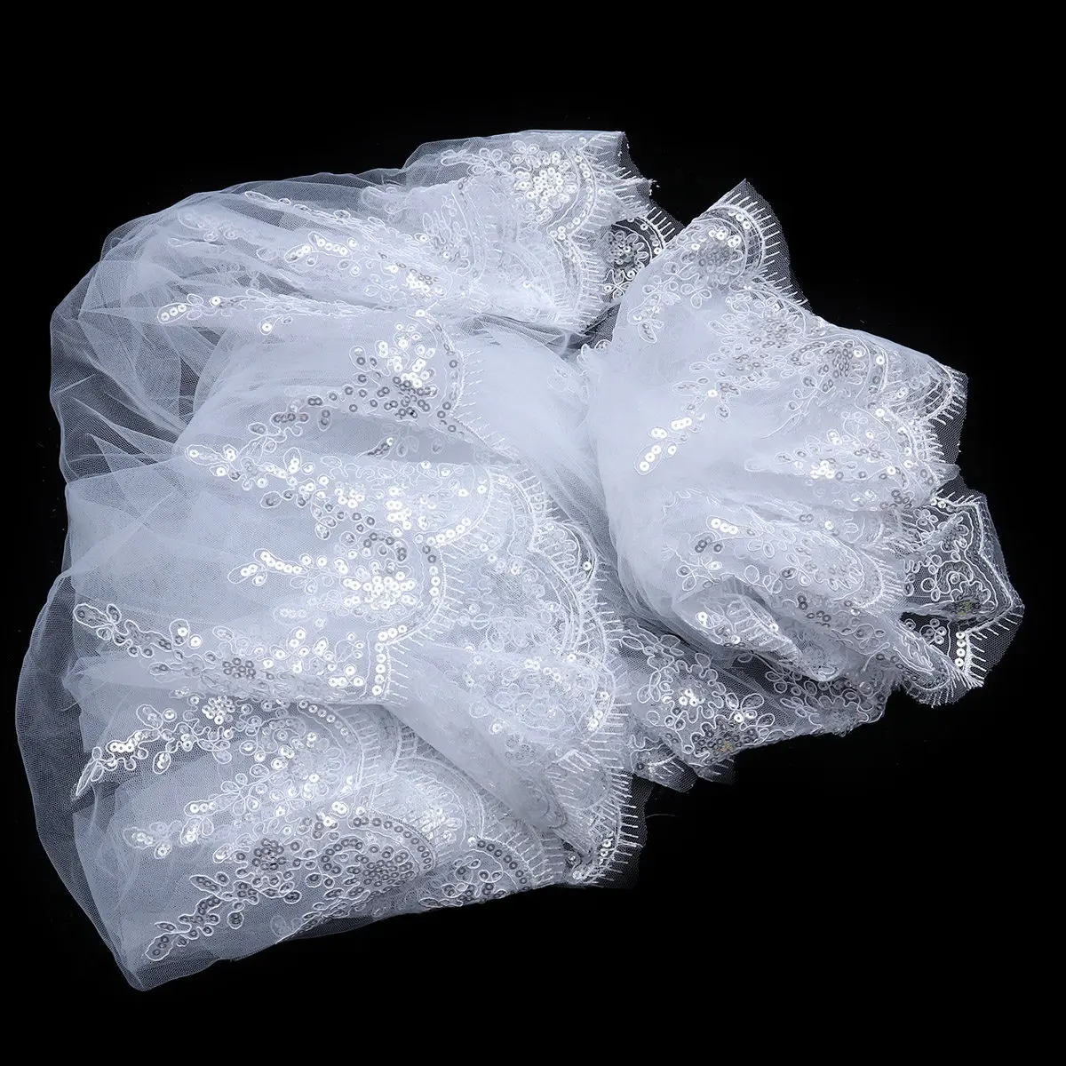 1Pcs Bright Sequins Lace Bridal Veil White Double Layer Inserted Comb Wedding Accessories Elegant Hairpiece Bridal Veil
1Pcs Bright Sequins Lace Bridal Veil White Double Layer Inserted Comb Wedding Accessories Elegant Hairpiece Bridal Veil