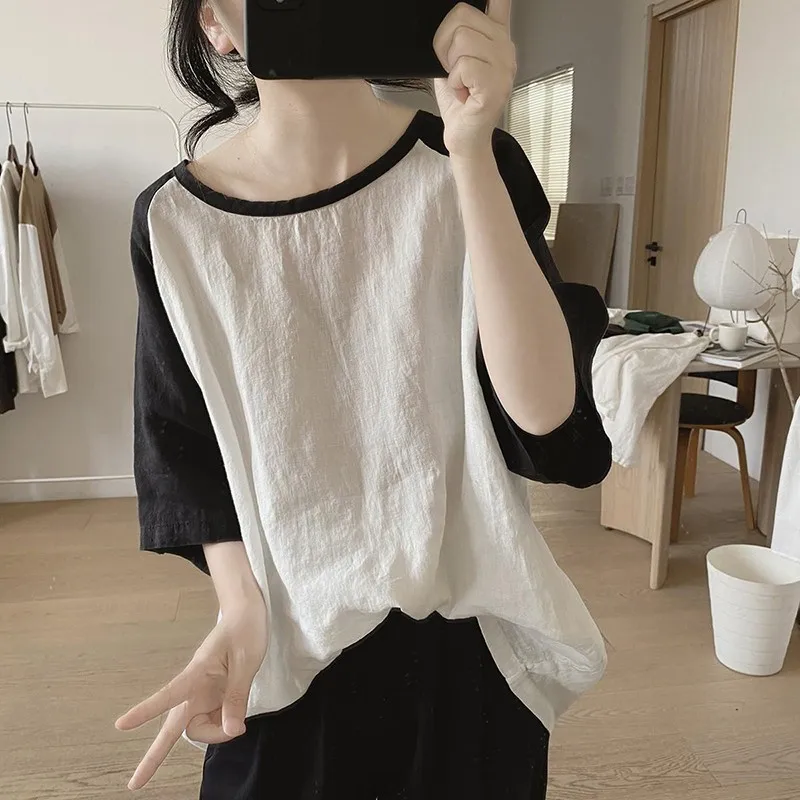 2024 New Arrival All-matched Summer Loose Tops Tees Women's T-shirt Casual Half Sleeve O-neck European Style Cotton T-shirt P42
2024 New Arrival All-matched Summer Loose Tops Tees Women's T-shirt Casual Half Sleeve O-neck European Style Cotton T-shirt P42